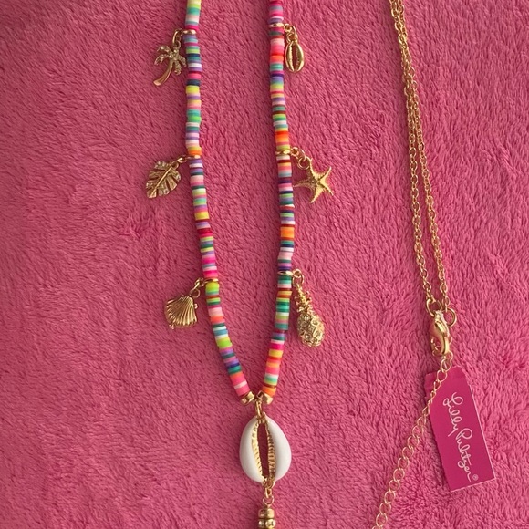 LILLY PULITZER long necklace (heishi, palm shells) - Picture 8 of 10